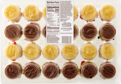 Bakery Fresh Goodness Mini Vanilla & Chocolate Fall Cupcakes Perspective: back