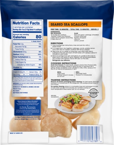 Kroger® Wild Caught Sea Scallops Frozen Perspective: back