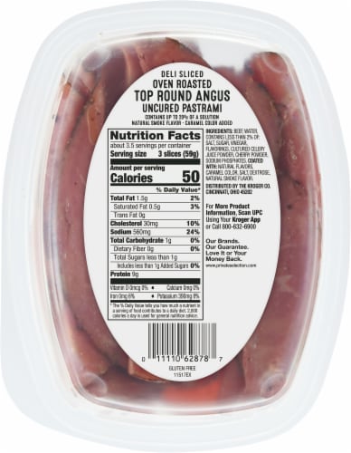 Private Selection® Top Round Angus Uncured Deli Pastrami Sliced Perspective: back