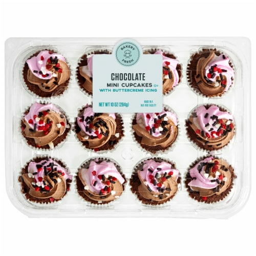 Bakery Fresh Mini Valentine Chocolate Cupcake Perspective: back
