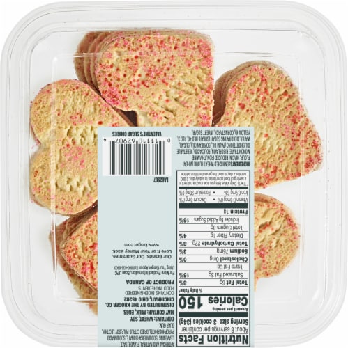 Bakery Fresh Mini Heart Sugar Cookies Perspective: back