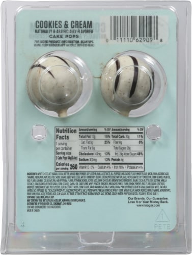 Bakery Fresh Cookies & Cream Cake Pops Perspective: back