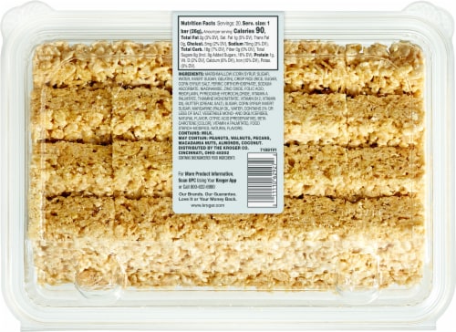 Bakery Fresh Marshmallow Crispy Snack Bars Perspective: back