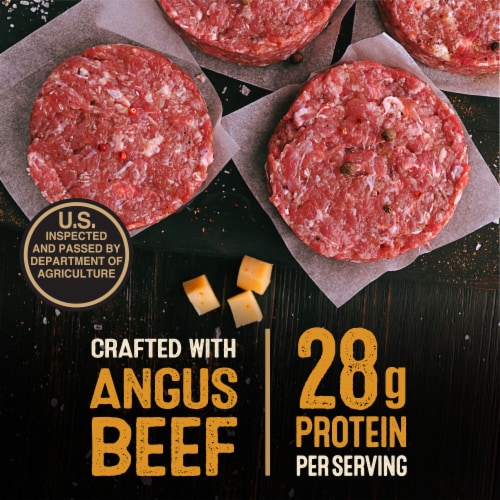 Private Selection® Three Cheese Angus Ground Beef Patties Perspective: back