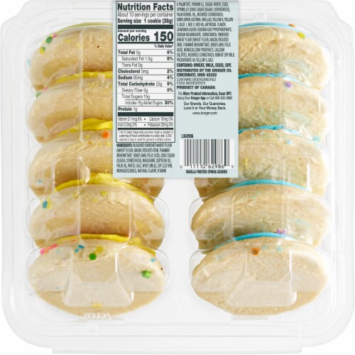 Bakery Fresh Frosted Sugar Cookies - Spring Yellow Perspective: back