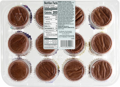 Bakery Fresh Spring Chocolate Mini Cupcakes Perspective: back