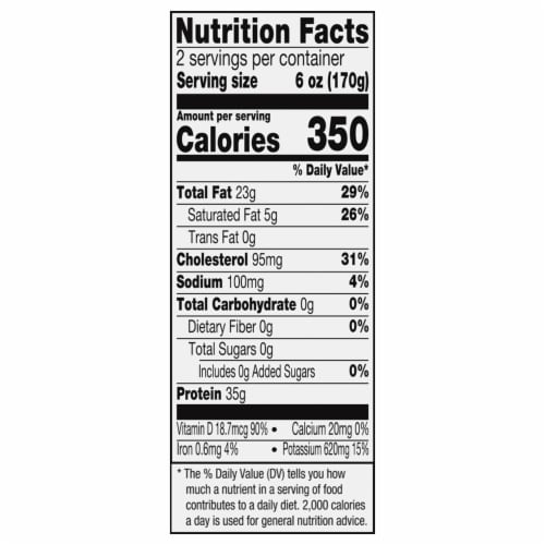 Kroger® Farm Raised Atlantic Salmon Portions Cedar Plank Perspective: back