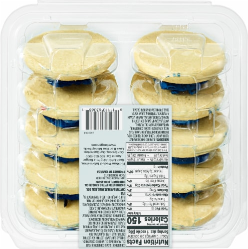 Bakery Fresh Patriotic Vanilla Frosted Cookies Perspective: back