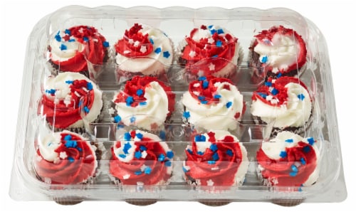 Bakery Fresh Chocolate Patriotic Cupcakes Perspective: back