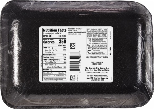 Private Selection® Pork & Angus Beef Ground Sausage Blend Perspective: back