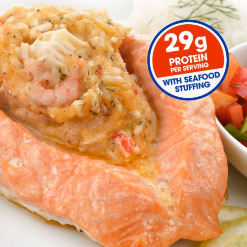 Kroger® Farm Raised Seafood Stuffed Atlantic Salmon Portions Perspective: back