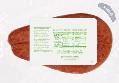 Simple Truth™ Uncured Polish Pork Kielbasa Perspective: back