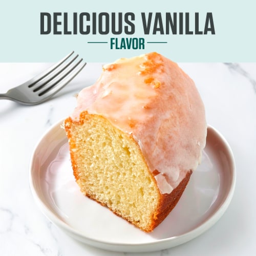 Bakery Fresh Vanilla Pudding Cake Slice Perspective: back