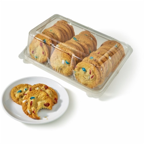 Bakery Fresh Cookies Made With M&M's® Chocolate Candies Perspective: back