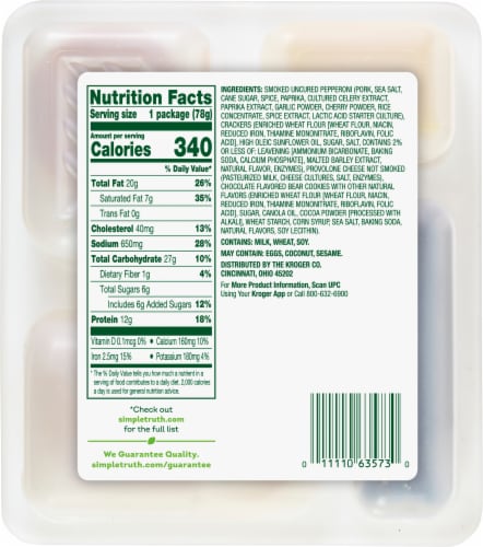 Simple Truth® Uncured Pepperoni & Cheese Lunchkit Perspective: back