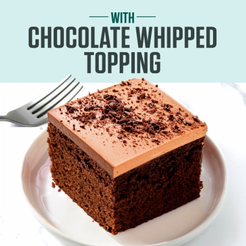 Bakery Fresh Chocolate Cake with Chocolate Whipped Topping Perspective: back