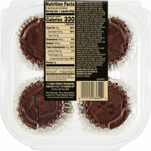 Private Selection® Triple Chocolate Cupcakes Perspective: back