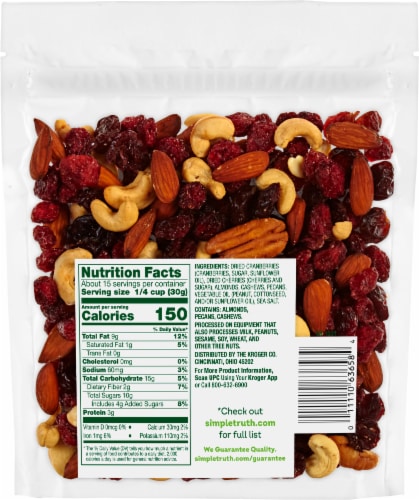 Simple Truth® Cranberries & Cherries Trail Mix Perspective: back