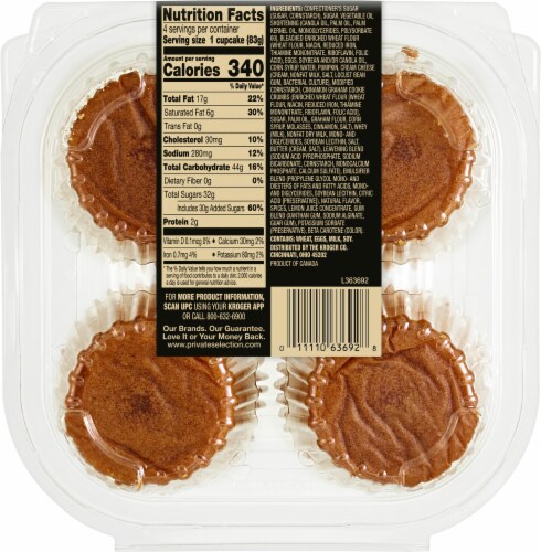 Private Selection® Pumpkin Spice Cupcakes Perspective: back