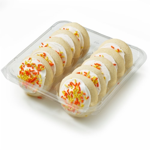Bakery Fresh Candy Corn Frosted Cookies Perspective: back