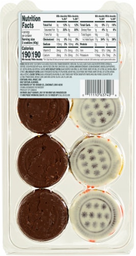 Chocolaty Dipped Mixed Drizzled Sandwich Cookies Perspective: back