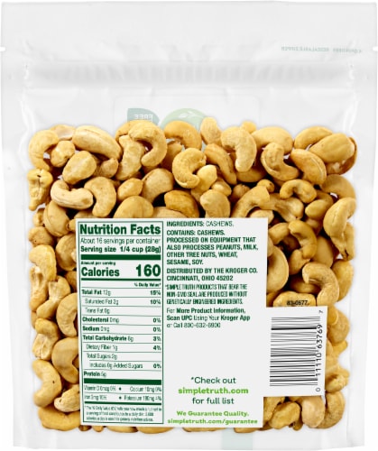 Simple Truth® Raw Cashews Perspective: back