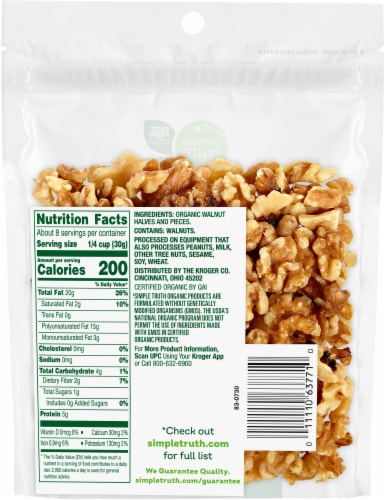 Simple Truth Organic Walnuts Halves & Pieces Perspective: back