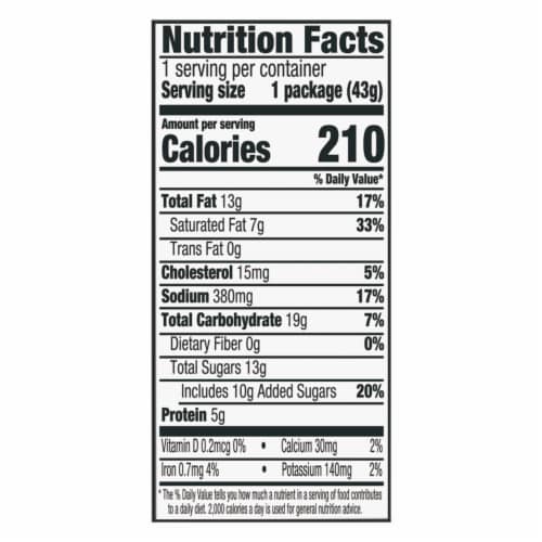 Kroger® Smoked Salami Cheddar Cracker & Chocolate Snack Kit Perspective: back