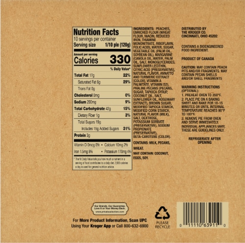 Private Selection® Peach Praline Pie Perspective: back
