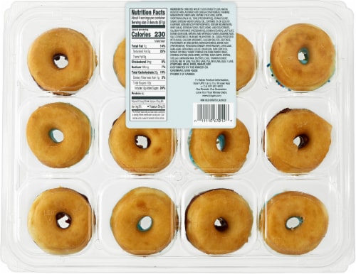 Bakery Fresh Assorted Mini Iced Donuts Perspective: back