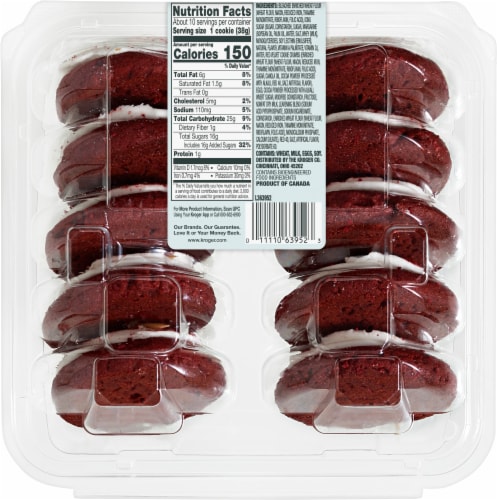 Bakery Fresh Red Velvet Frosted Sugar Cookies Perspective: back
