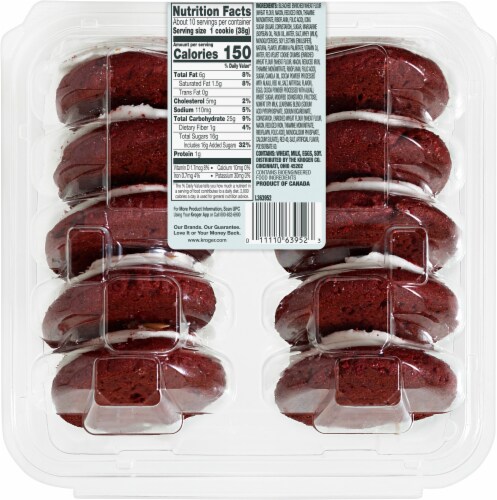 Bakery Fresh Red Velvet Frosted Sugar Cookies Perspective: back