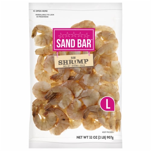 Sandbar® Large Raw Shrimp Peeled & Deveined Tail Off Perspective: back