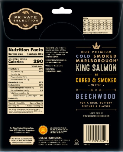 Private Selection® Cold Smoked New Zealand® King Salmon Perspective: back