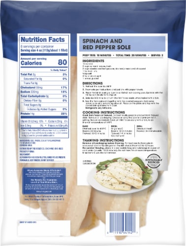 Kroger® Wild Caught Boneless & Skinless Sole Fillets Perspective: back