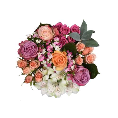 Bloom Haus Rose Garden Fresh Cut Flower Bouquet Perspective: back
