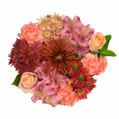 Terracotta Mixed Fresh Flower Bouquet Perspective: back