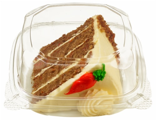 Private Selection 4 Layer Cream Cheese Iced Carrot Cake Slice Perspective: back