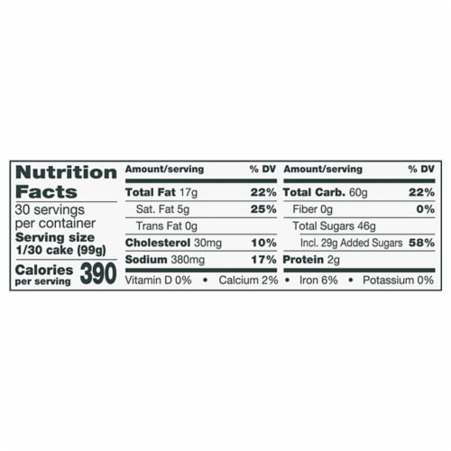 Bakery Fresh Half Graduate Chocolate Sheet Cake Perspective: back