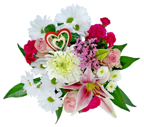 Heart and Hugs Fresh Cut Flower Bouquet Perspective: back