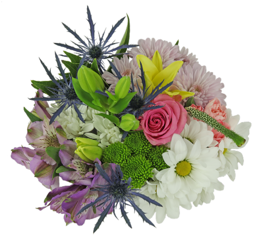Butterfly Blooms Fresh Cut Flower Bouquet Perspective: back