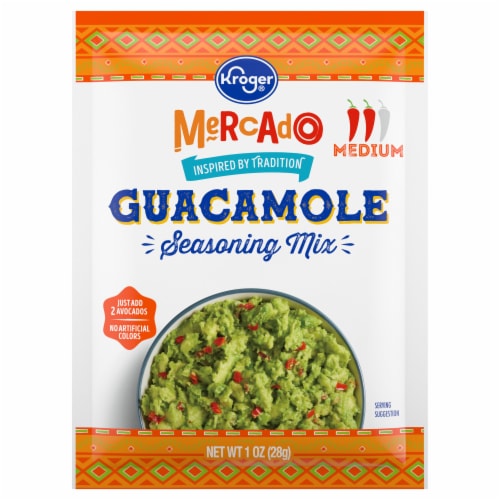 Kroger® Mercado Medium Guacamole Seasoning Mix Perspective: back