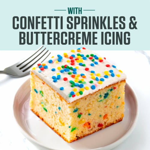 Bakery Fresh Confetti Cake Square Perspective: back
