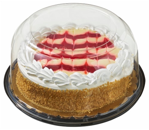 Bakery Fresh Raspberry Cream Crunch Cake Perspective: back