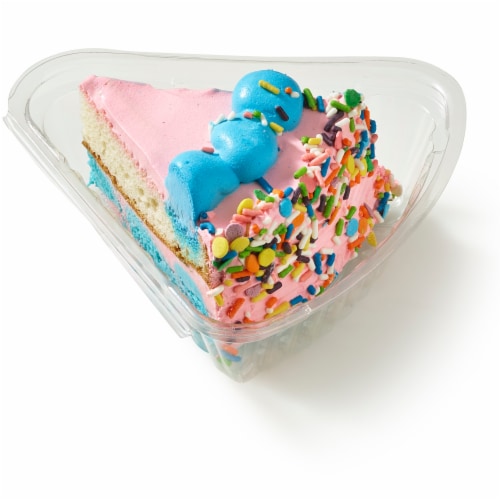 Bakery Fresh Unicorn Ice Cream Cake Slice Perspective: back