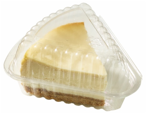 Bakery Fresh New York Plain Cheesecake Slice Perspective: back