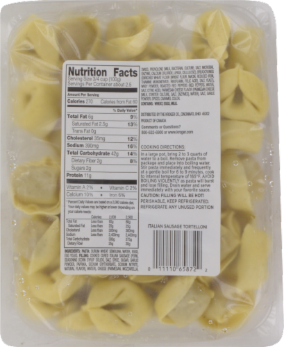 Fresh Foods Market Italian Sausage Tortellini Perspective: back