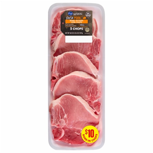 Kroger® Bone-In Pork Loin Chops Perspective: back