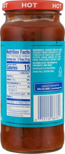 Kroger® Traditional Hot Salsa Perspective: back