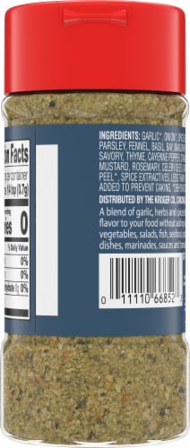 Kroger® Salt Free Zesty Blend Garlic Herb Seasoning Perspective: back